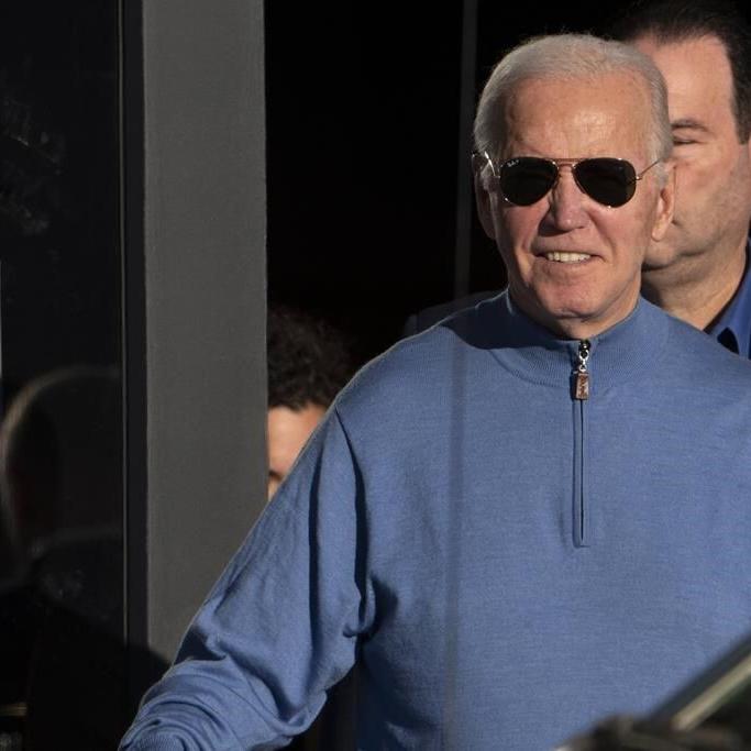 The Bidens start Thanksgiving early by serving dinner and showing 'Wonka' to service members
